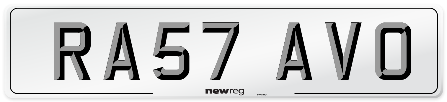 RA57 AVO Number Plate from New Reg